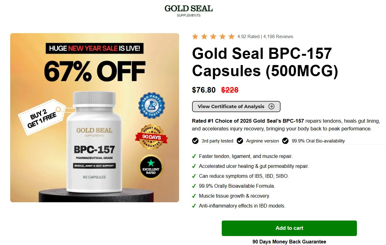 Before You Buy Gold Seal BPC-157 Capsules: Red Flags to Consider